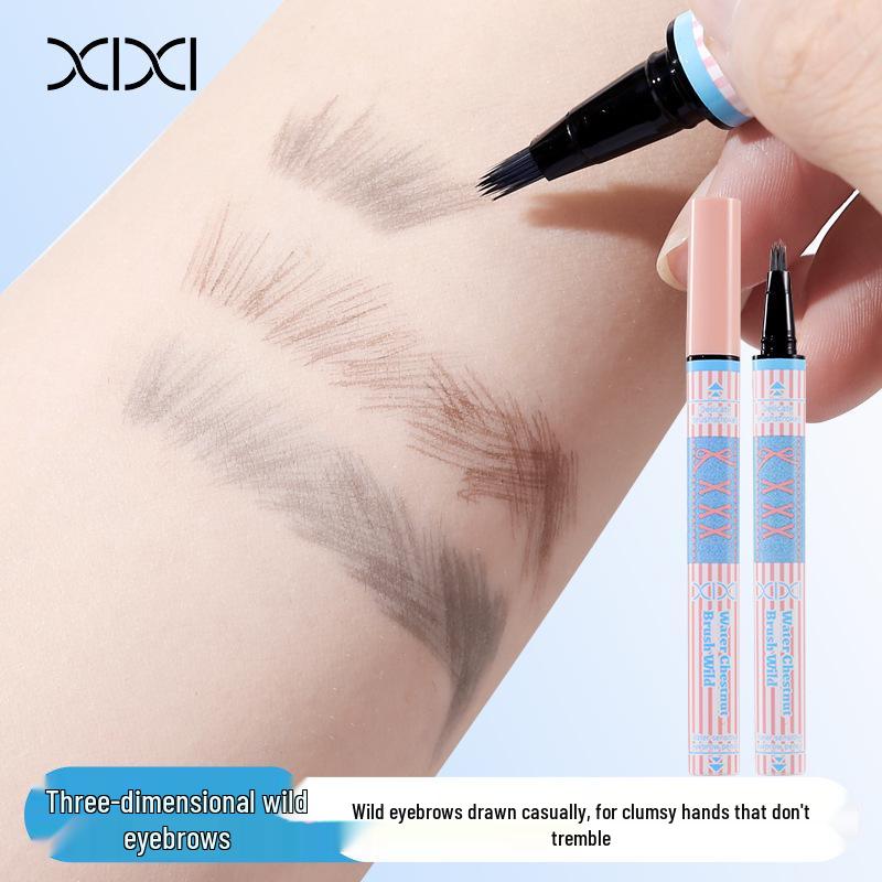XIXI Water-Based Dual Eyebrow Pencil & Lower Lash Pen – Natural, Smooth, Multi-Pronged for Wild Brows – Free Shipping.