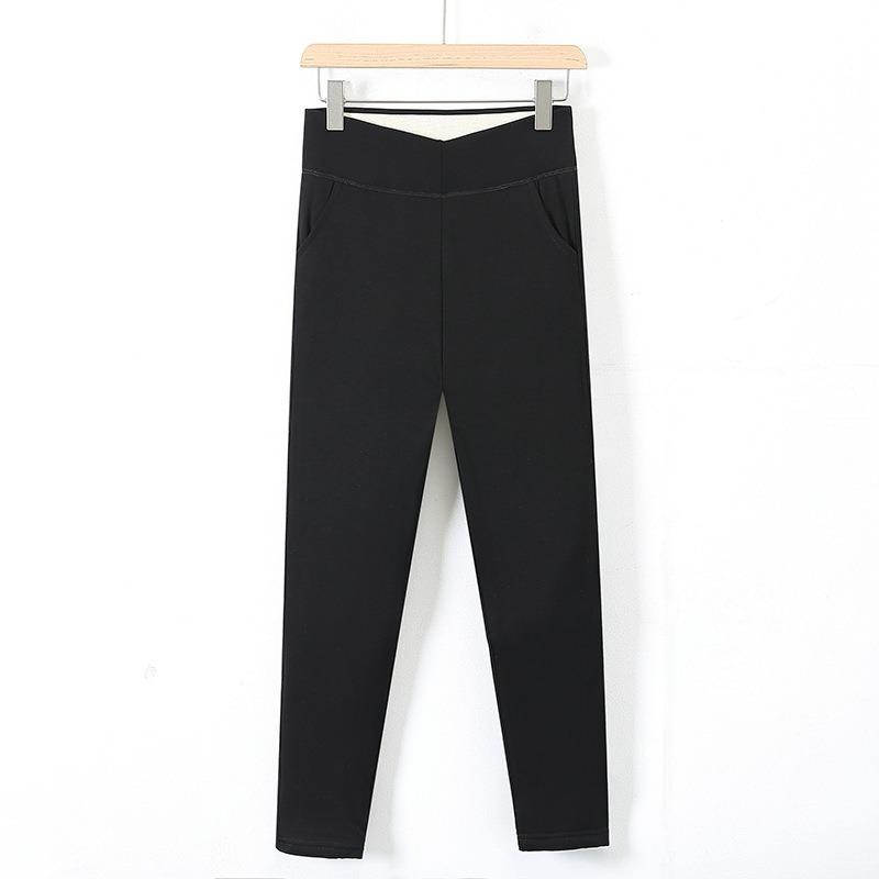 

Middle-aged women s three-layer cotton pants, autumn and winter mothers wear high-waisted thickened grandma velvet knee pads, warm pants 5XL (recommended 140-80kg)