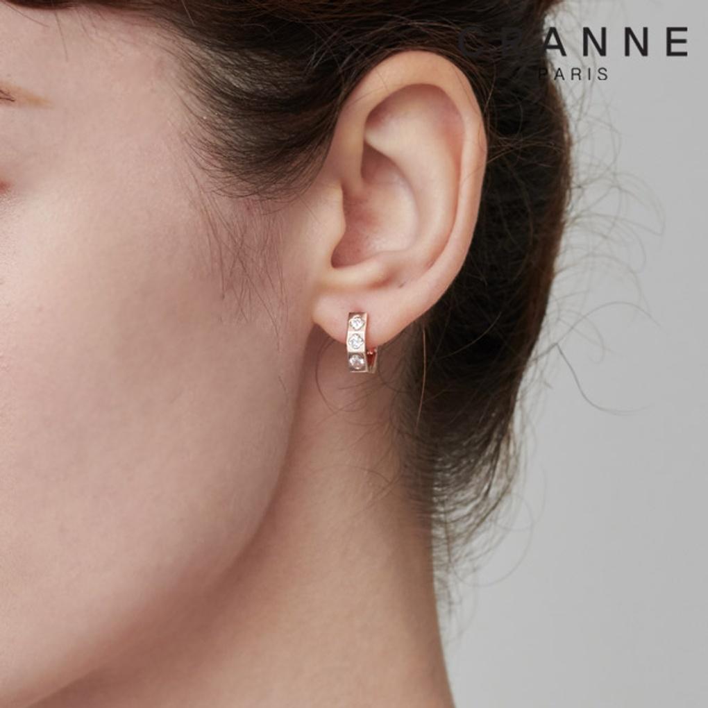 14K Multi-faceted Cubic One-touch Earrings (gold Filled) C24EGF131