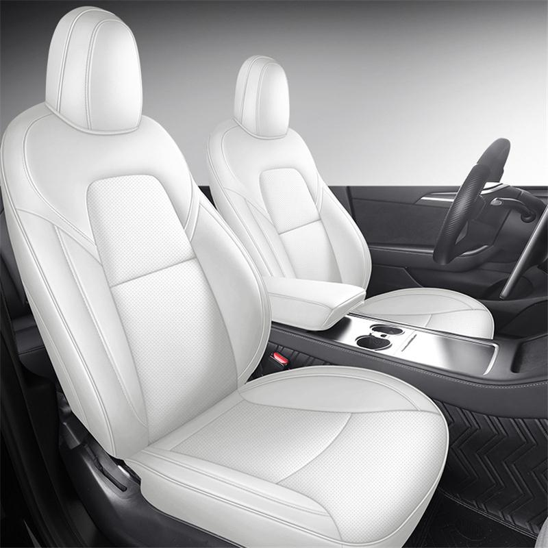 Car Seats Cover For Tesla Model 3 Y Napa Leather Full Surround Style Multicolor Car Modified Interior Accessories