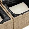 Garden Sofa with Cushions Beige 121 X 62 X 69 Cm Poly Rattan