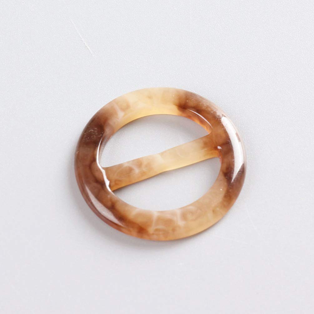 FOMIYES 20pcs Tee Shirt Clips T-Shirt Scarf Clips Rings Clothes Wrap Holder Fashion Round Circle Clips Belt Buckles for Women Girls