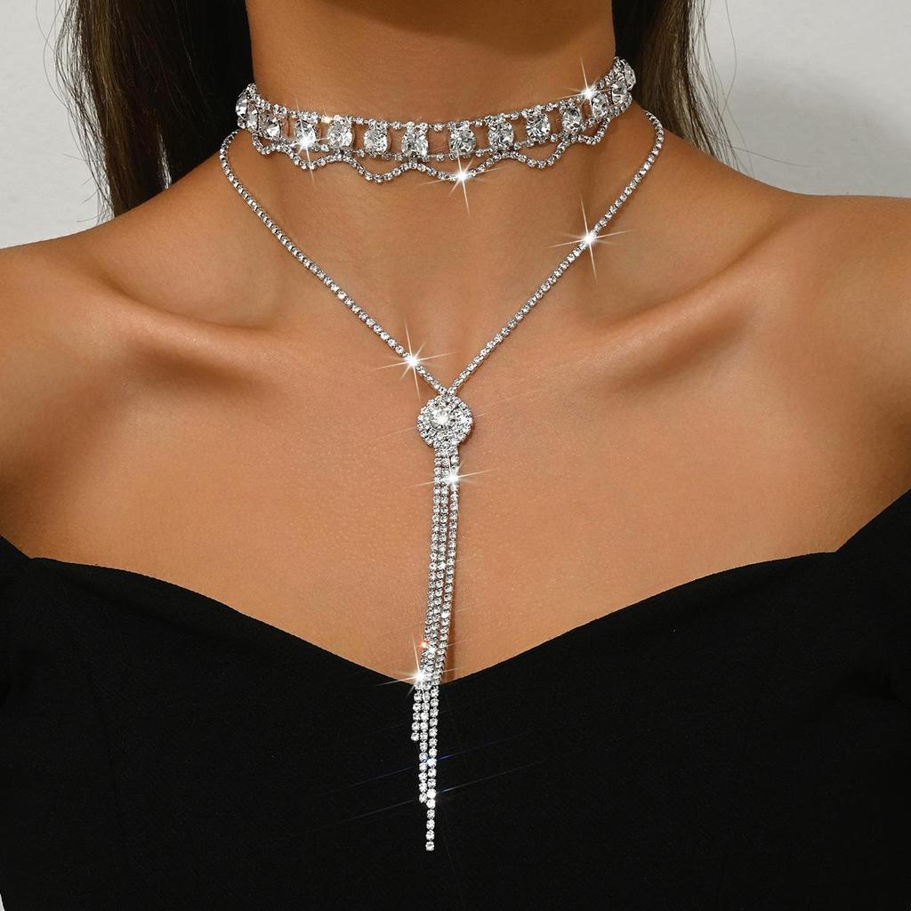 Europäisch Amerikanische Mehrschichtige Strass Körperkette Halskette - Sexy Strandschmuck