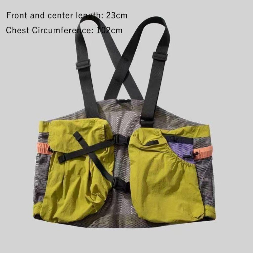Mesh Material Multi Pocket Vest Multi Pocket Breathable Jacket Outdoor Vest  For Men For Women