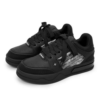 2025 Spring and Summer New Couple Casual Shoes Niche Design Black Guochao Platform Star Sports Board Shoes
