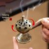 Creative Rotating Handheld Retro Incense Burner with Auspicious Clouds Design