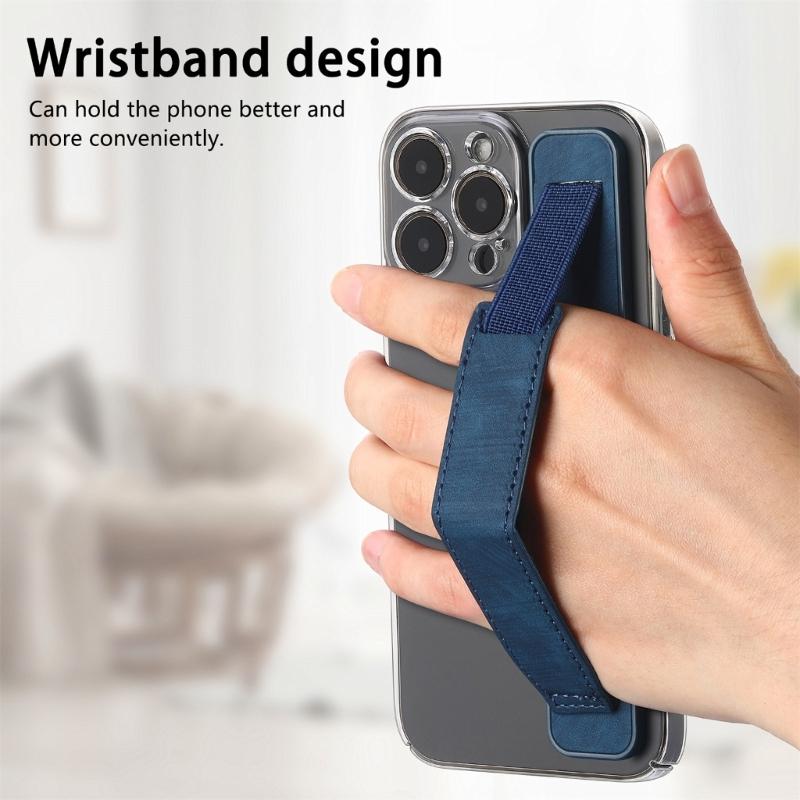 Wriststrap Adjustable Elastic Phone Mount With Detachable Sticky Armband Multiple Angle Positioning Smartphone Accessory