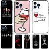 Red Wine Glass Case For OnePlus Nord CE 5 3 4 Lite N20 N30 OnePlus 15R 10T 12R 13R 15 13 12 11 10 Pro Cover