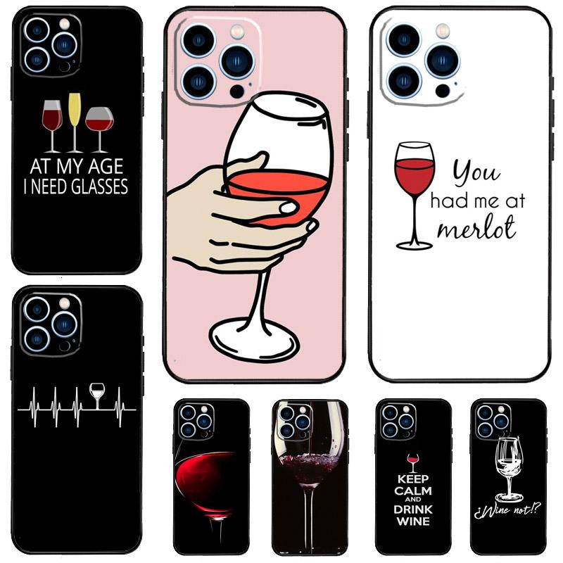 Red Wine Glass Case For OnePlus Nord CE 5 3 4 Lite N20 N30 OnePlus 15R 10T 12R 13R 15 13 12 11 10 Pro Cover