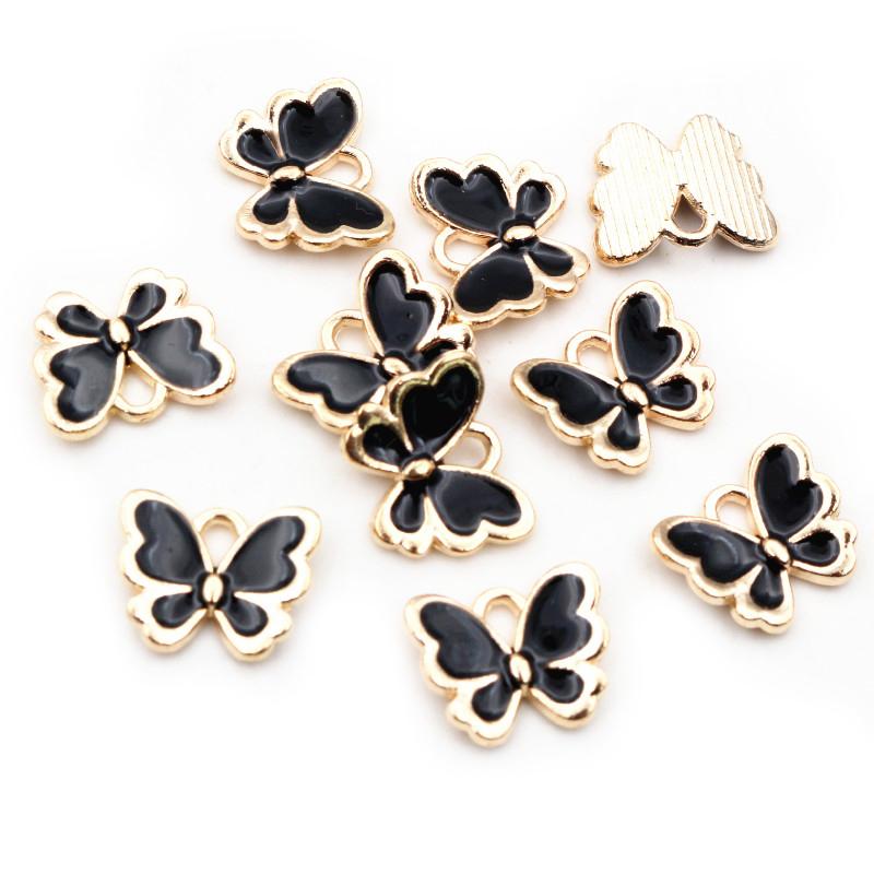 20pcs Small Enamel Butterfly Charms Pendant 10x13mm Alloy DIY Jewelry Making Accessories Findings for Necklace Bracelet Earrings