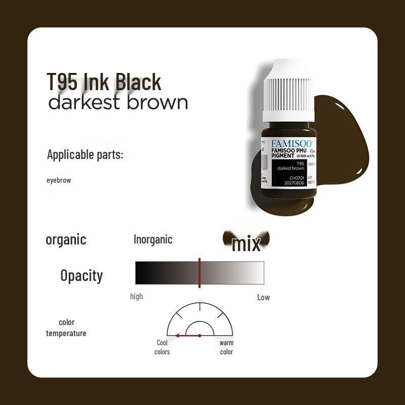 ResAP Long-Lasting Beauty Eyebrow Tattoo Pigment - Concentrated Liquid for Natural-Looking Brows, No Red or Blue Tones