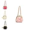 Stylish Princess One Shoulder Bag For Kids Chic Quilted Solid Color With Bow Design
