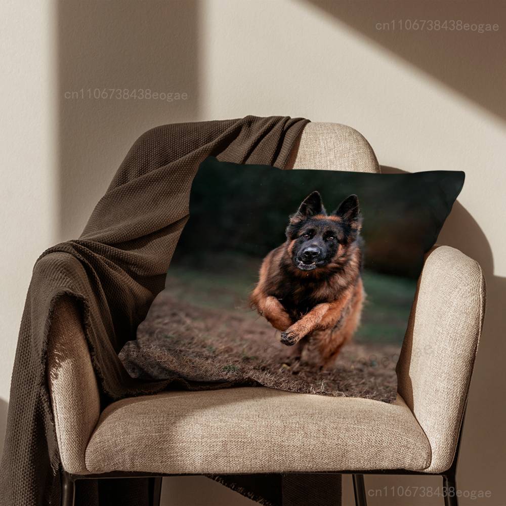 Stylový povlak na polštář s německým ovčákem Potah na polštář na pohovku do obývacího pokoje Vhodný pro dekoraci a ochranu domácí ložnice