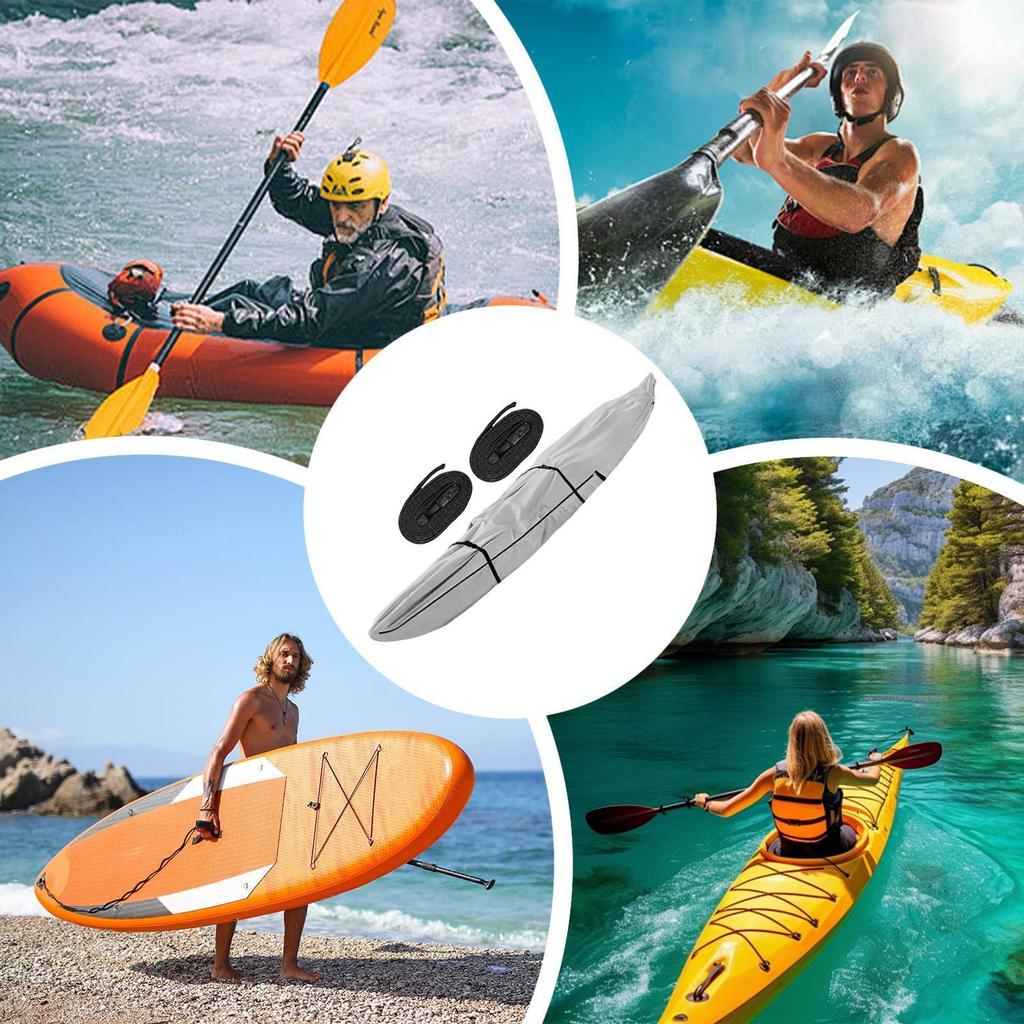 Kayak Covers For Outdoor Storage Heavy-Duty Dustproof UV-Resistant Kayaking Outdoor Protection Storage Bag For Outside Travel