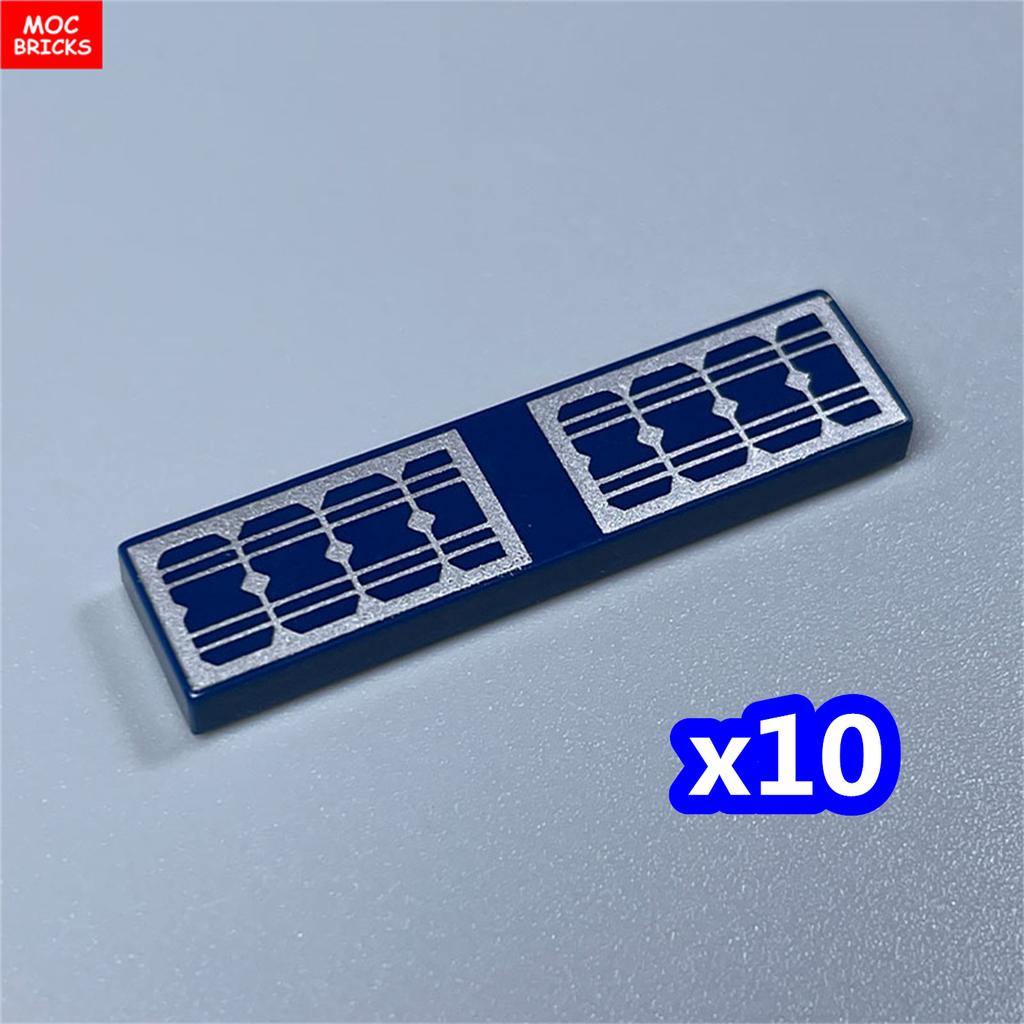MOC Bausteine Solarpanel Bedruckte Fliese 1x4 2431pb499 Straßenlaterne Zusammengebaut Stadt Haus Bausteine Zubehör Kinderspielzeug Geschenke