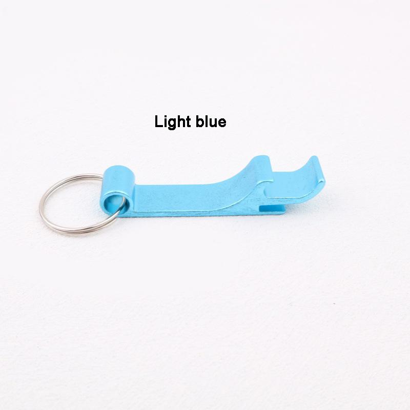 

Multi-color Convenient Bottle Opener Aluminum Alloy Multi-function Bottle Opener Tool Key Ring Beer Bottle Opener світло-синій колір