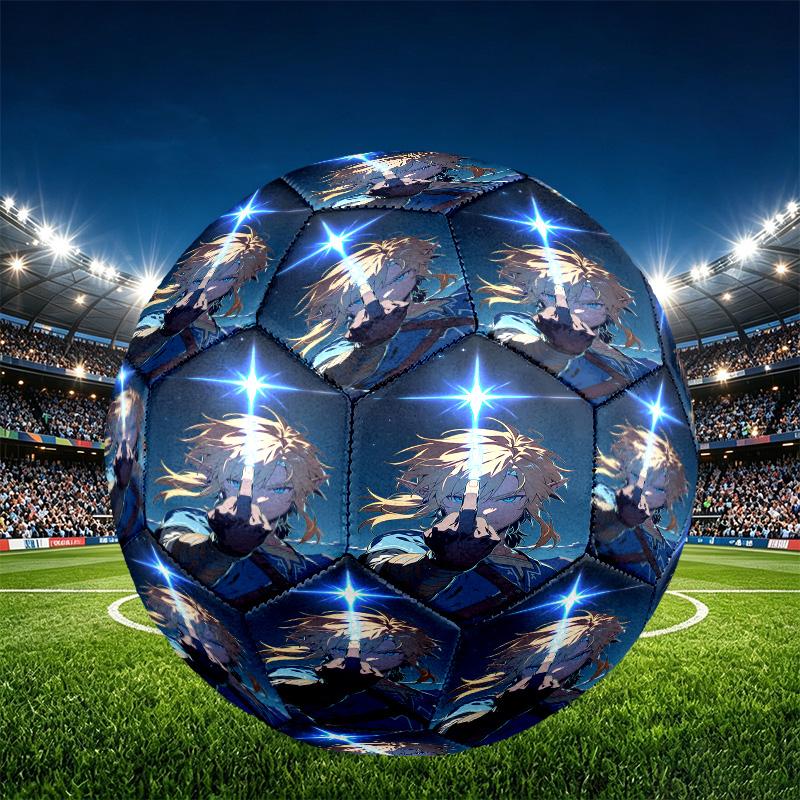 Video games Print Size 5 Soccer Ball, PU Wear Resistant Football for Match Training and Daily Practice, Birthday Gift for Soccer Fans