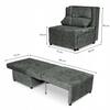 Fotel rozkładany z funkcja spania KIMO pojemnik na pościel Ramona ciemnoszary
