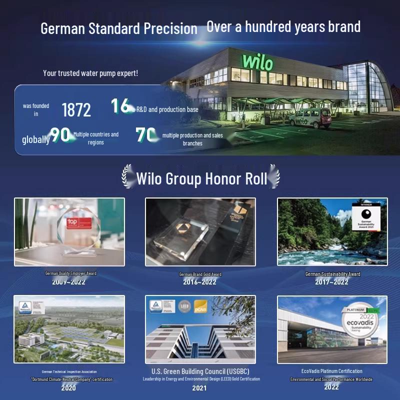 Germany Wilo Self-Priming Automatic Household Water Booster Pump