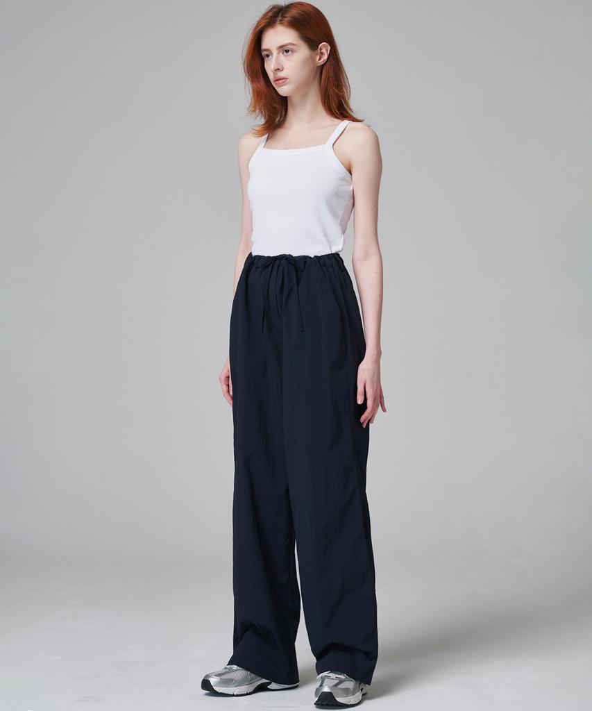 MALOUPE 2162 Lightweight Nylon Wide Pants (Navy)