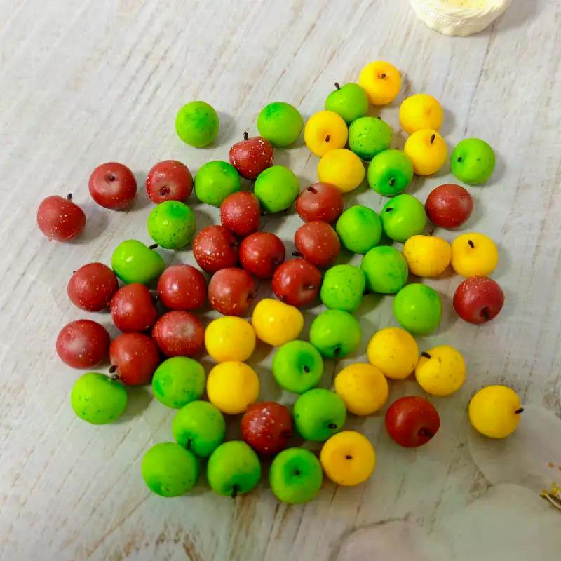 5/10Pcs Mini Simulated Little Apple Doll Accessories Toys 1/12 Dollhouse Miniature Food Play Scene Decoration