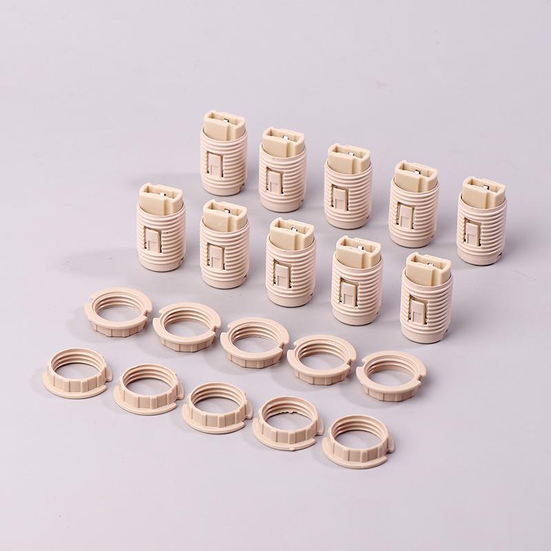 10Pcs G9 Lamp Holder Ring Lamp Bases G9 Lamp Socket With Plastic Shell Ceramic G9 Lamp Holder With M10 Plastic Bracket Lighting