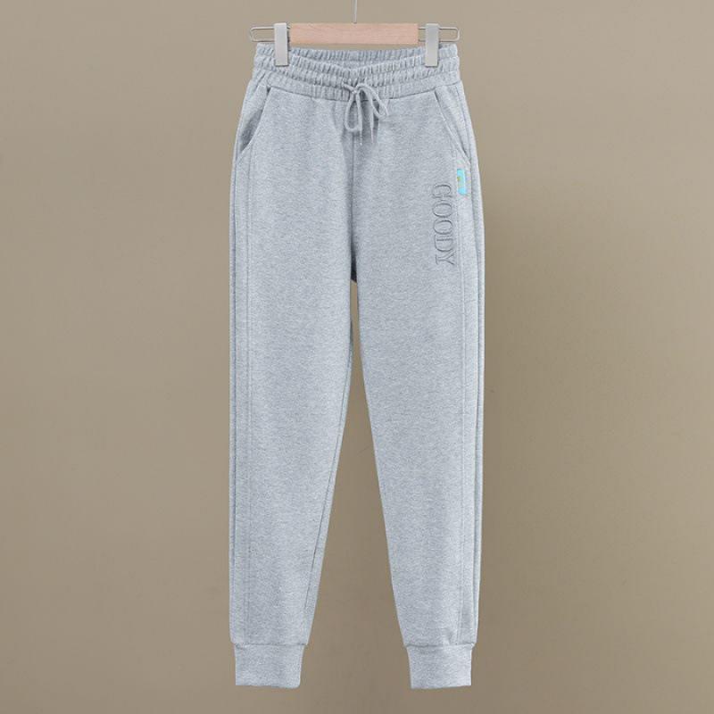 Women's Velvet Lined Harem Sweatpants: Winter Korean Style, Loose Cuffs, Elastic Waist, Slim Fit.