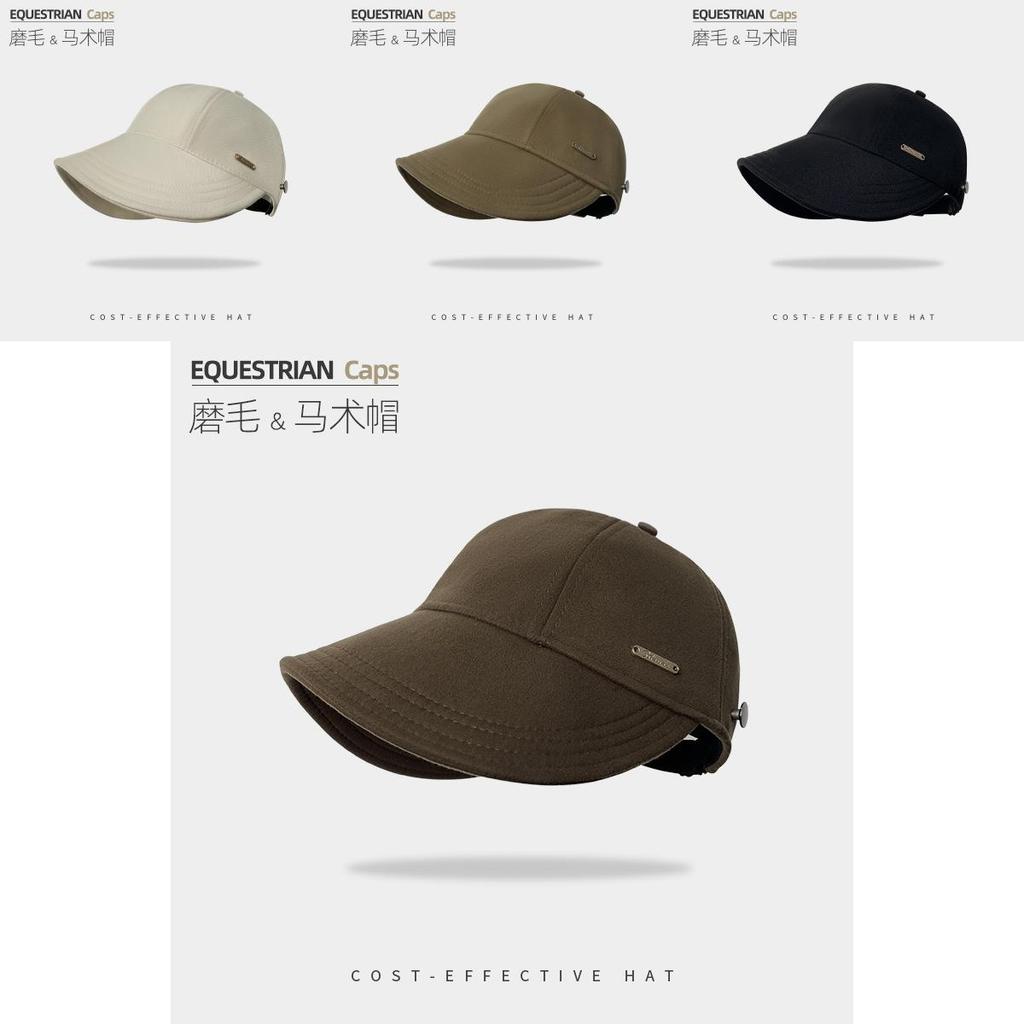 Retro Cotton Casual Equestrian Hat With Wide Brim And Sunshade For All Seasons