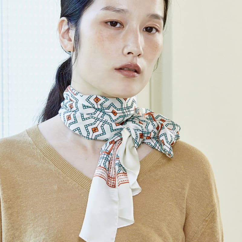 

ANA MAISON Two Provence Silk Long Petite Scarf [PML-1397] To Provence