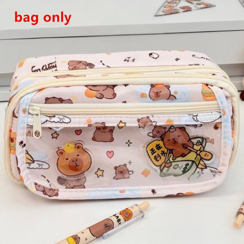 Cute Cartoon Pencil Case For Student Cartoon Anime Creative Pencil Bag High Capacity Stationery Storage Bag Cosmetic Bag