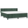 3130856 vidaXL Lit à sommier tapissier et matelas Vert foncé 180x200cm Velours