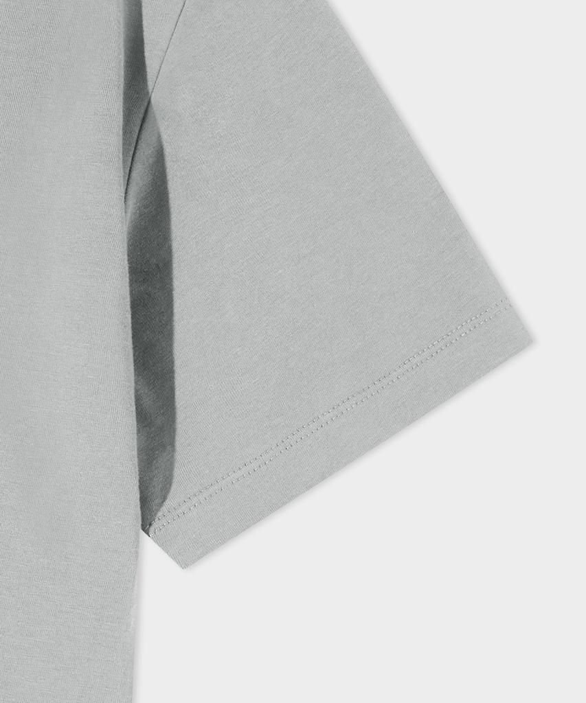 LEMAIN SECOND Semi Crew Neck Muscle Fit Plain Short Sleeve T-Shirt [Gray]