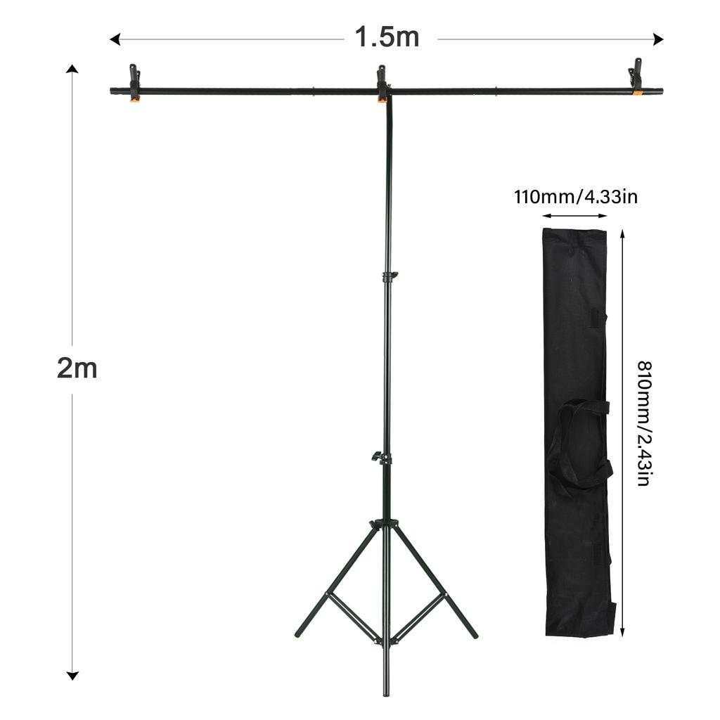 Photography Backdrop Set Lightweight Multifunctional Professional Green Photo Background Cloth with Stand