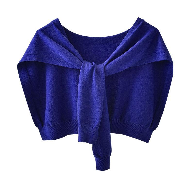 Korean Cashmere Wool Knit Women Fake Collar Shawl Summer Air Conditioned Shoulder Protect Cervical Spine Thicken Warm Scarf Q36