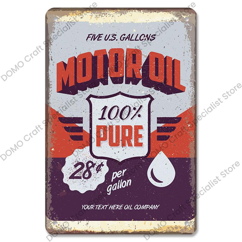 Classic Garage Plaques Metal Tin Signs Vintage Car Motor Oil Gasoline Metal Plate Wall Decor Garage Club Bar Man Cave