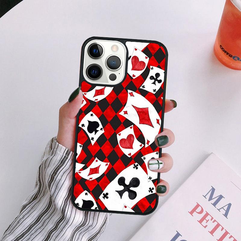 Poker Playing Card Phone Case For iPhone 17 Air 14 13 12 16Pro Max 15 11 Plus Cover Shell Max Coque