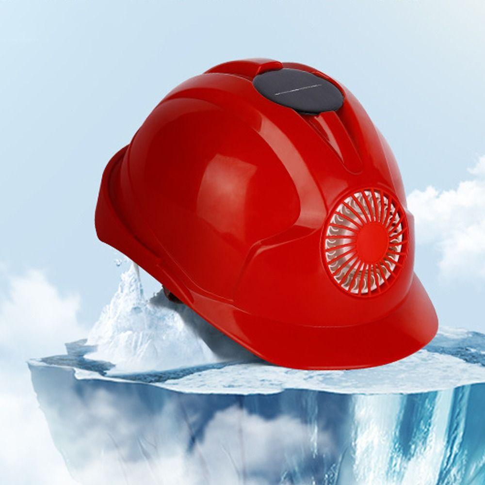 Sunscreen Solar Power Fan Helmet Adjustable Protective Cap Safety Helmet  Construction Workplace