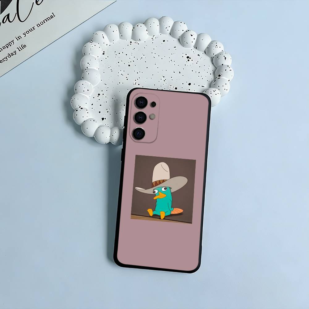 

Черный мягкий силиконовый чехол для телефона P-Perry The P-Platypus для Samsung S25, S24, S21, S22, S23, S30, Ultra, S20, Plus, FE, Lite Samsung S21fe