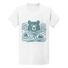 Minimalist Linocut Bear T-Shirt - Pastel Nature Art Style Vintage Graphic Tee