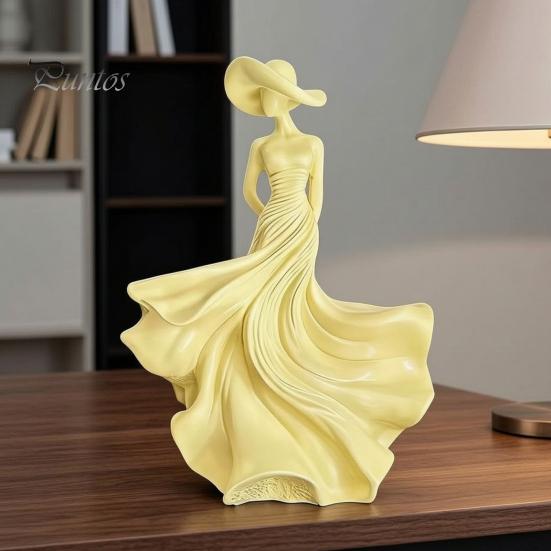 Goddess Statue Decor Woman Statue, Resin Art Sculpture for Living Room Mantel Shelf Decor, Modern Female Exquisite Carved Sculptures Figurine,