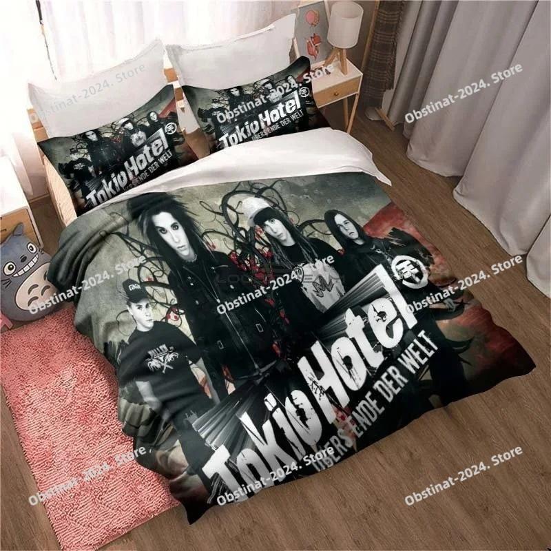 New Tokio Hotel Bedding Set 3D Printing Fashion Rock Band Home Decoration Boy Girl King Size Bedding Set Quilt Cover Pillowcase