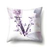 Polyester Pillowcase Home Watercolor Flower Print Pillowcase 26 English Letters Bedside Cushion Cover
