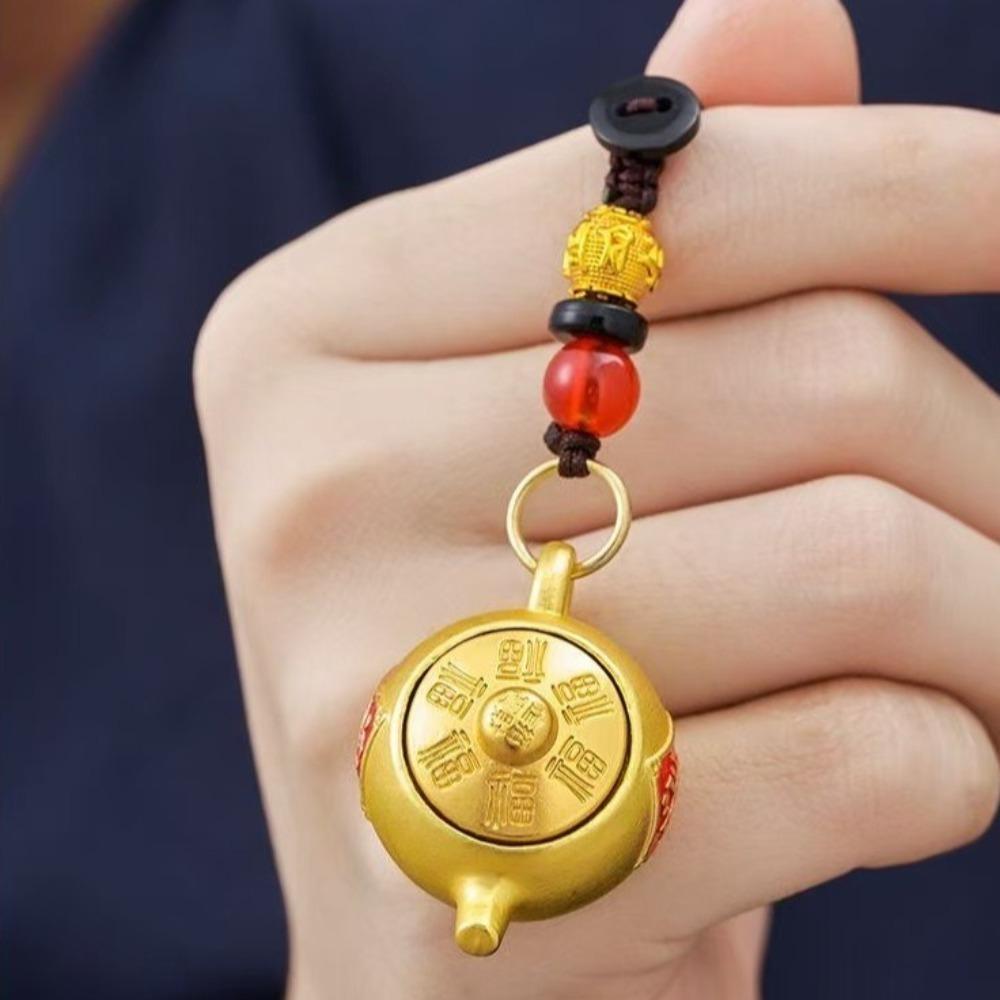 Zinc Zinc Zinc Alloy Lucky Pendant Rotatable Car Key Chain Cute Zodiac Keychain Men