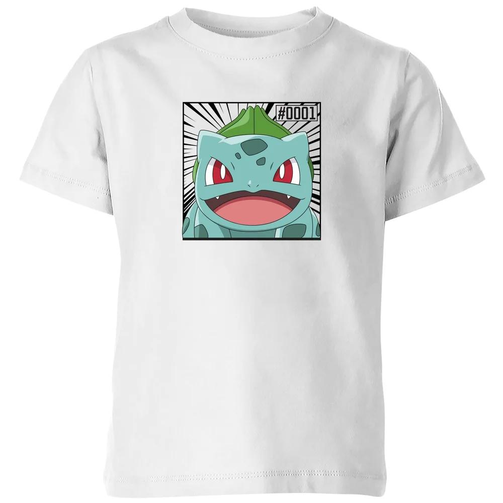 

Pokémon Pokédex Bulbasaur #0001 Kids T-Shirt - White - 3-4 Years 140