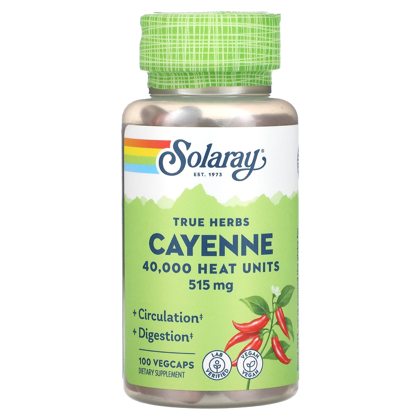 

True Herbs, Cayenne, 515Mg, 100 Veggie Caps