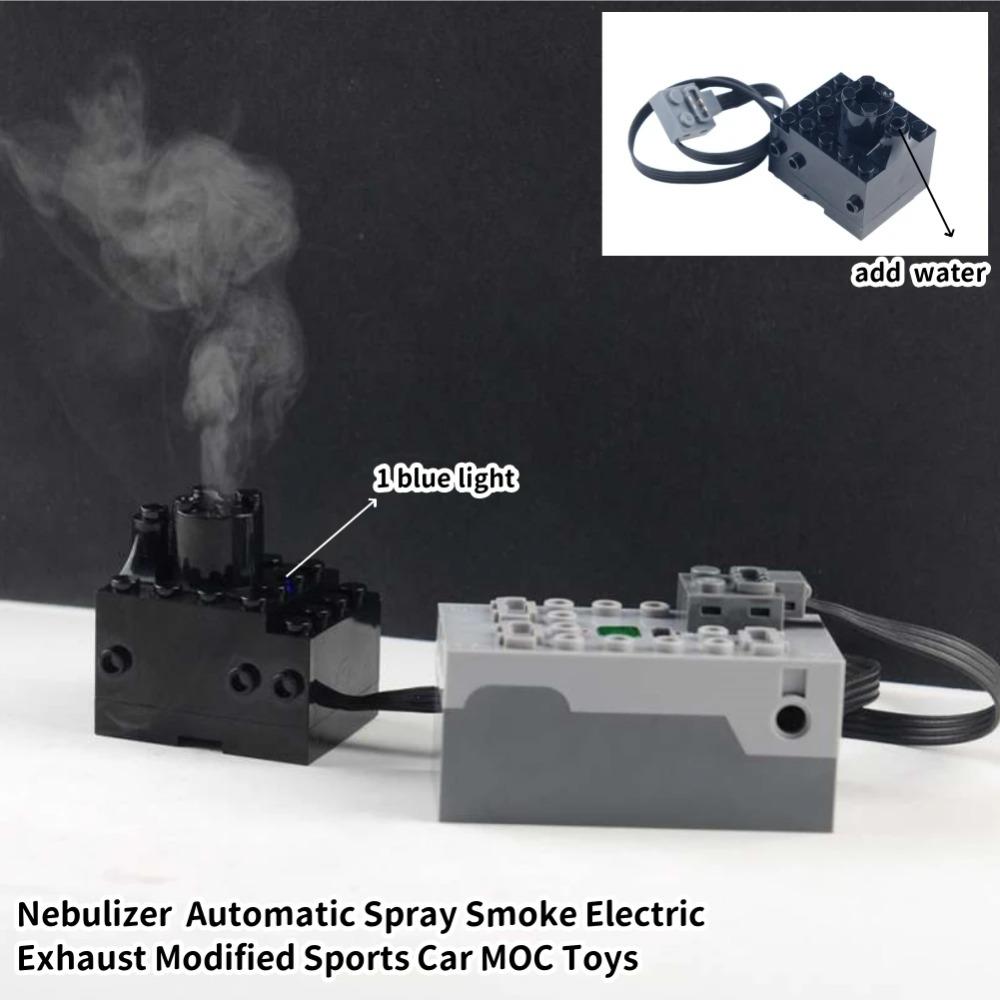 DIY Building Blocks Technical Motor Sprayer Electric Exhaust Modified Motor For High-Tech Train Car Parts Compatible with Legoed