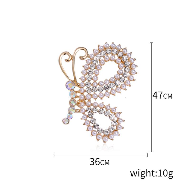Emalje Sommerfugl Brosjer for Kvinner Unisex Rhinestone Insekt Pins Bankett Fest Ryggsekk Gaver Smykketilbehør