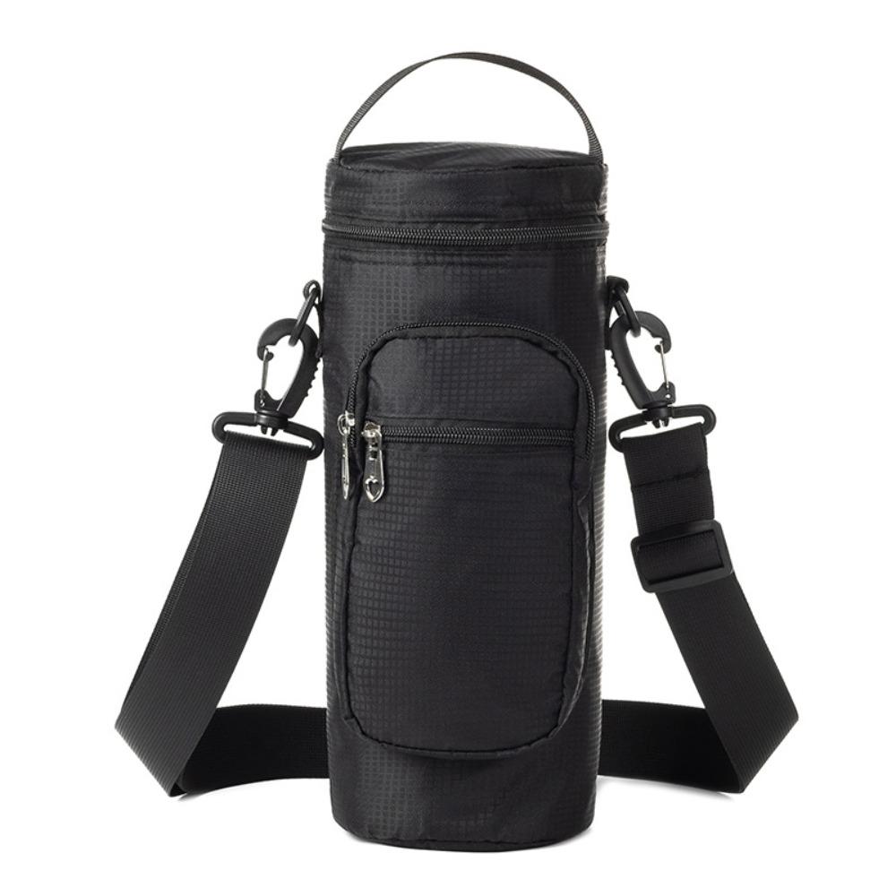 Oxford Cloth Crossbody Cooler Bag Adjustable Shoulder Strap Water Cup Protect  Outdoor