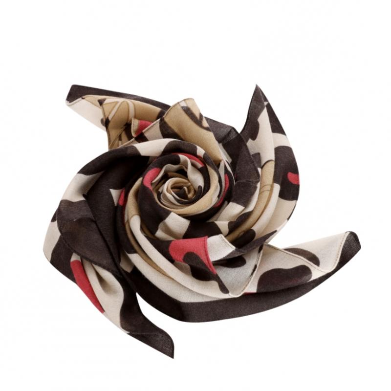 Shop Ribbon Square Mini Fashion Scarf Choco Drn Wsc 0493