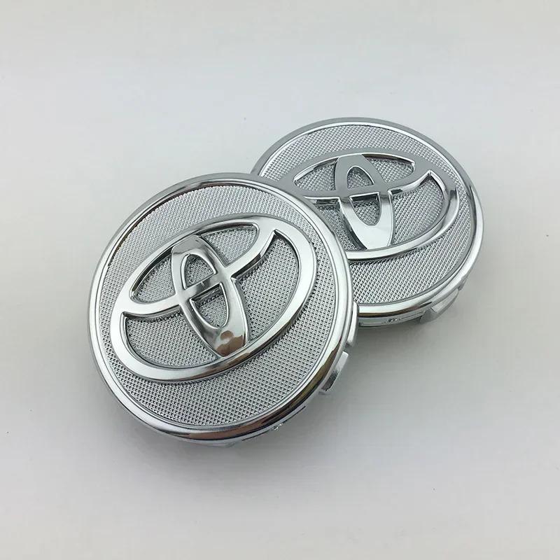 4pcs 57+62mm Car Wheel Center Cap Logo Hub Cover Badge Emblem For Toyota Corolla Yaris CHR Rav4 Auris Avensis Camry Land Cruiser